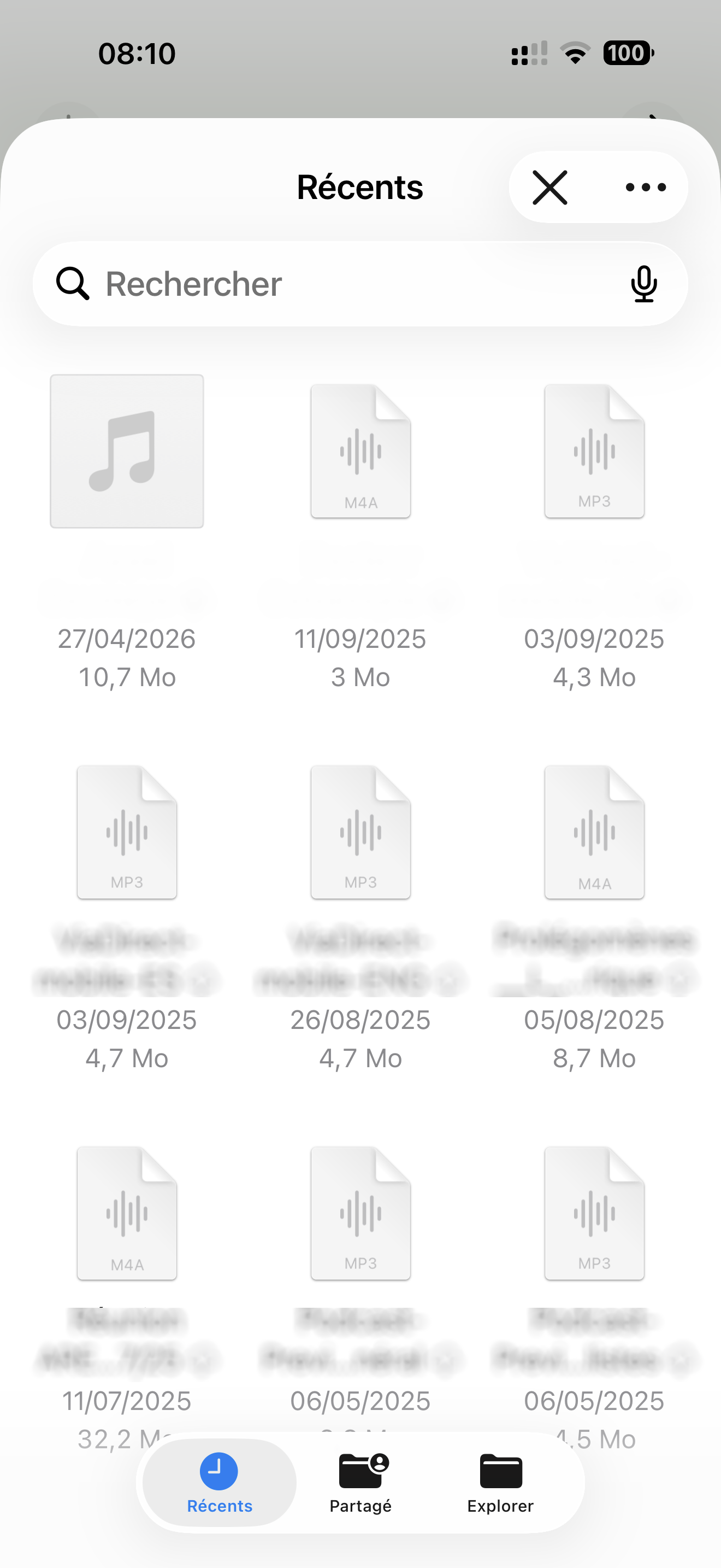 Importer un fichier audio